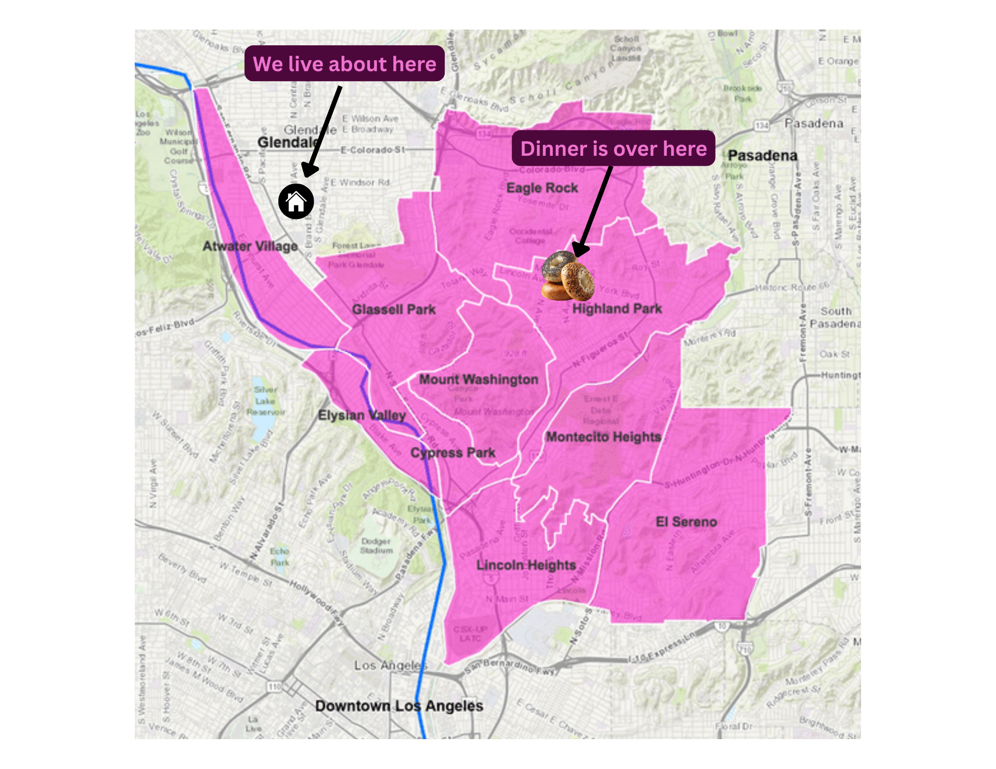 Northeast LA Map